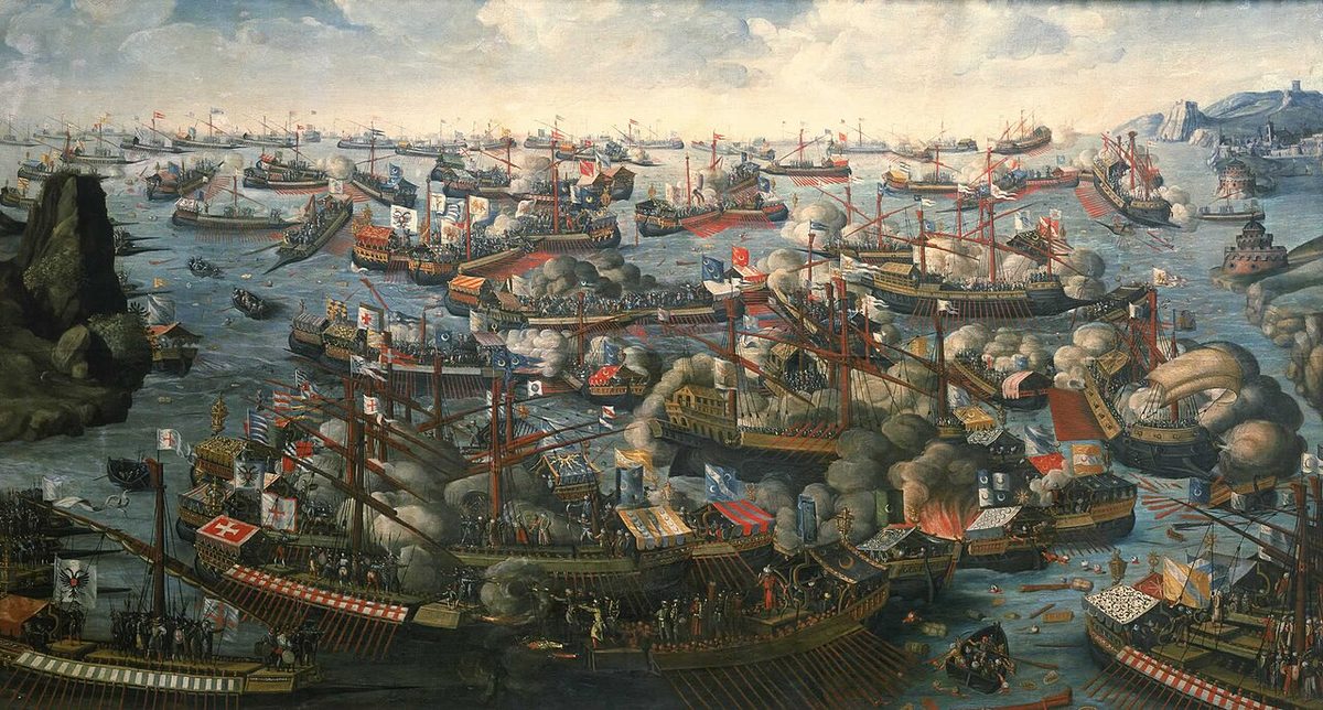 1571 İnebahtı Deniz Muharebesi'ni gösteren tablo