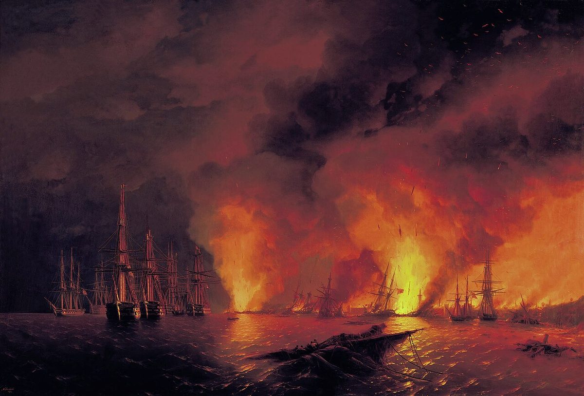 Ayvazovski'nin Sinop Baskını'nı konu alan tablosu