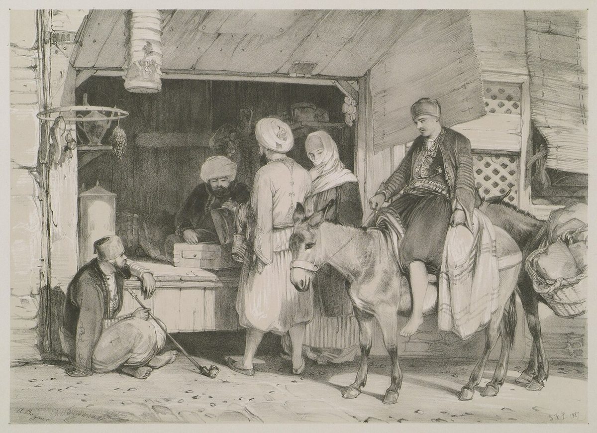Lewis'in albümünden bir İstanbul çarşısı