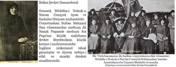 1913'te uçağa binen Belkıs Şevket Hanım