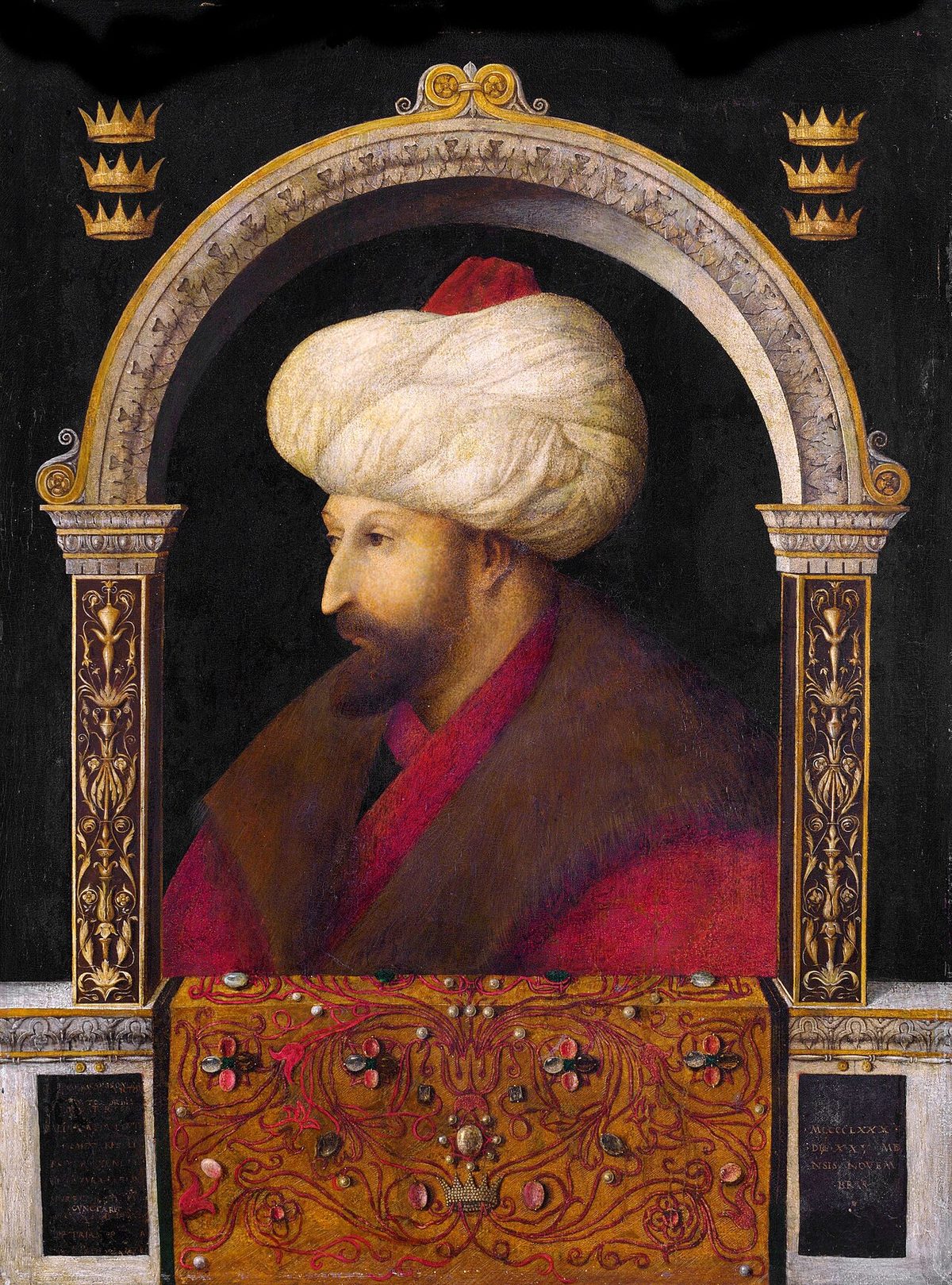 Gentile Bellini'ye atfedilen II. Mehmed portresi