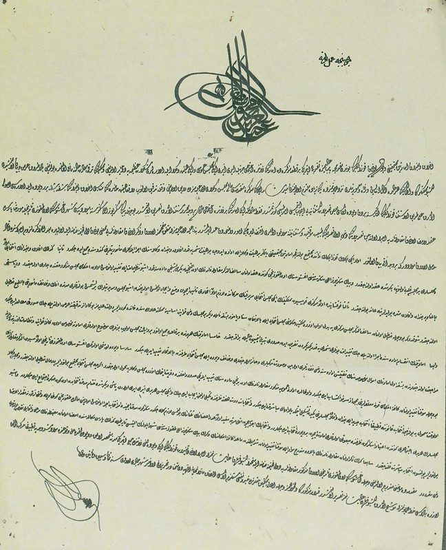 Sultan Abdülaziz döneminden tuğralı bir berat