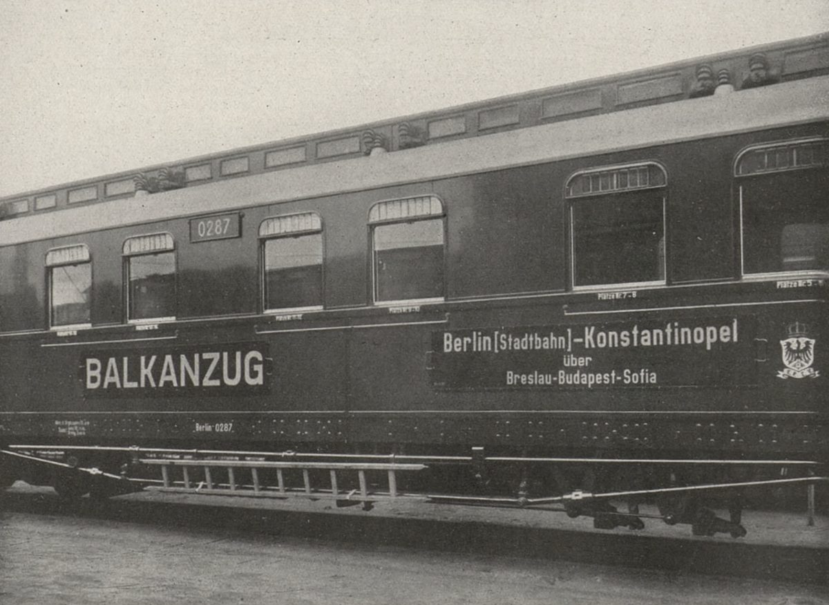 Ocak 1916'da Berlin'den İstanbul'a giden ilk doğrudan trenin vagonu