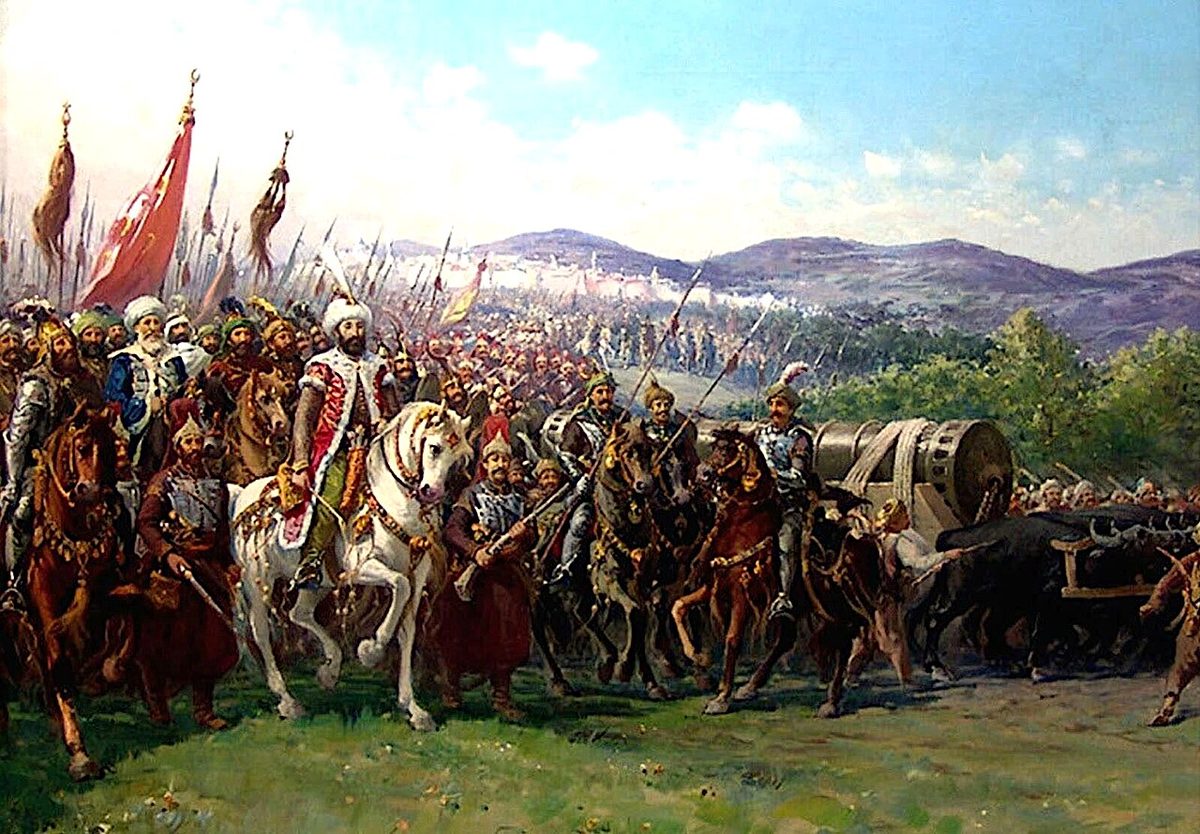 Fausto Zonaro'nun İstanbul'un fethini konu alan tablosu