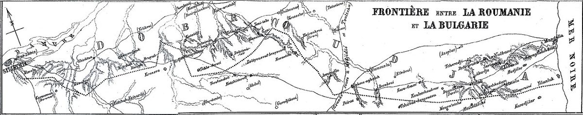 1878 Berlin Antlaşması sonrasında Dobruca'yı gösteren harita