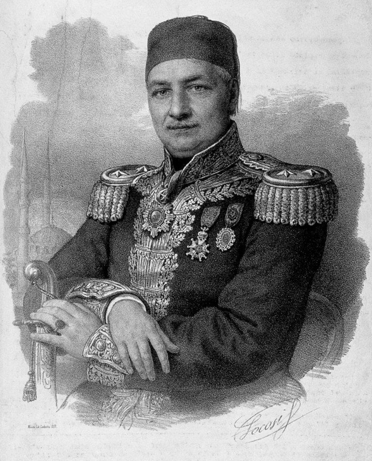 Donizetti Paşa'yı Osmanlı kıyafetiyle gösteren bir tasvir