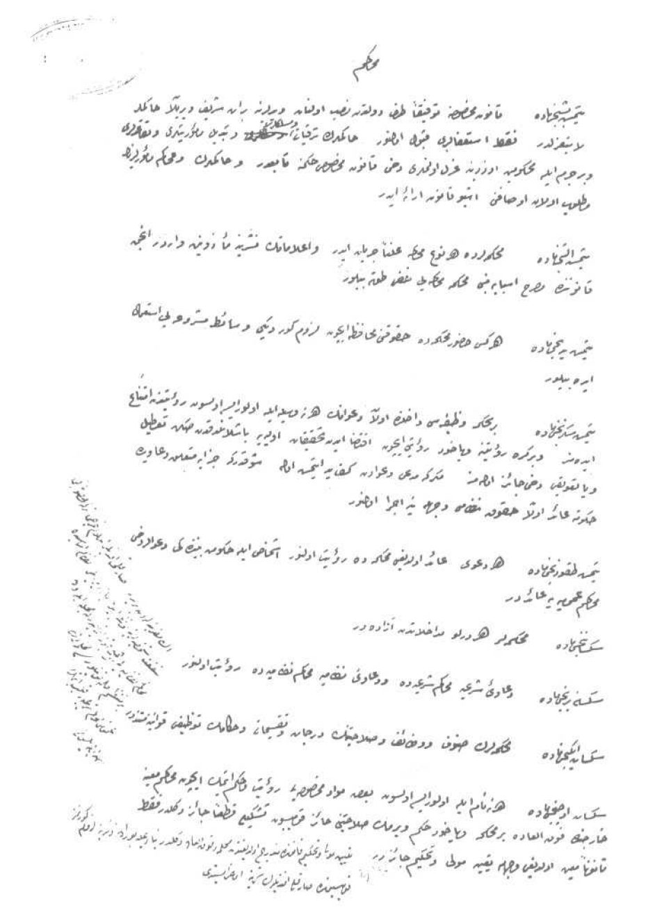 Kanun-ı Esasi taslağından 75–83. maddeler