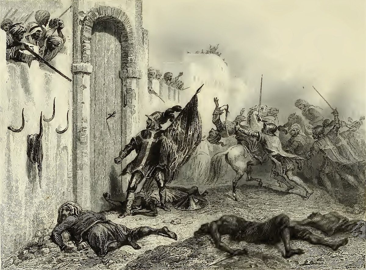 Léon Galibert'in kitabında V. Karl'ın Cezayir seferini gösteren resim