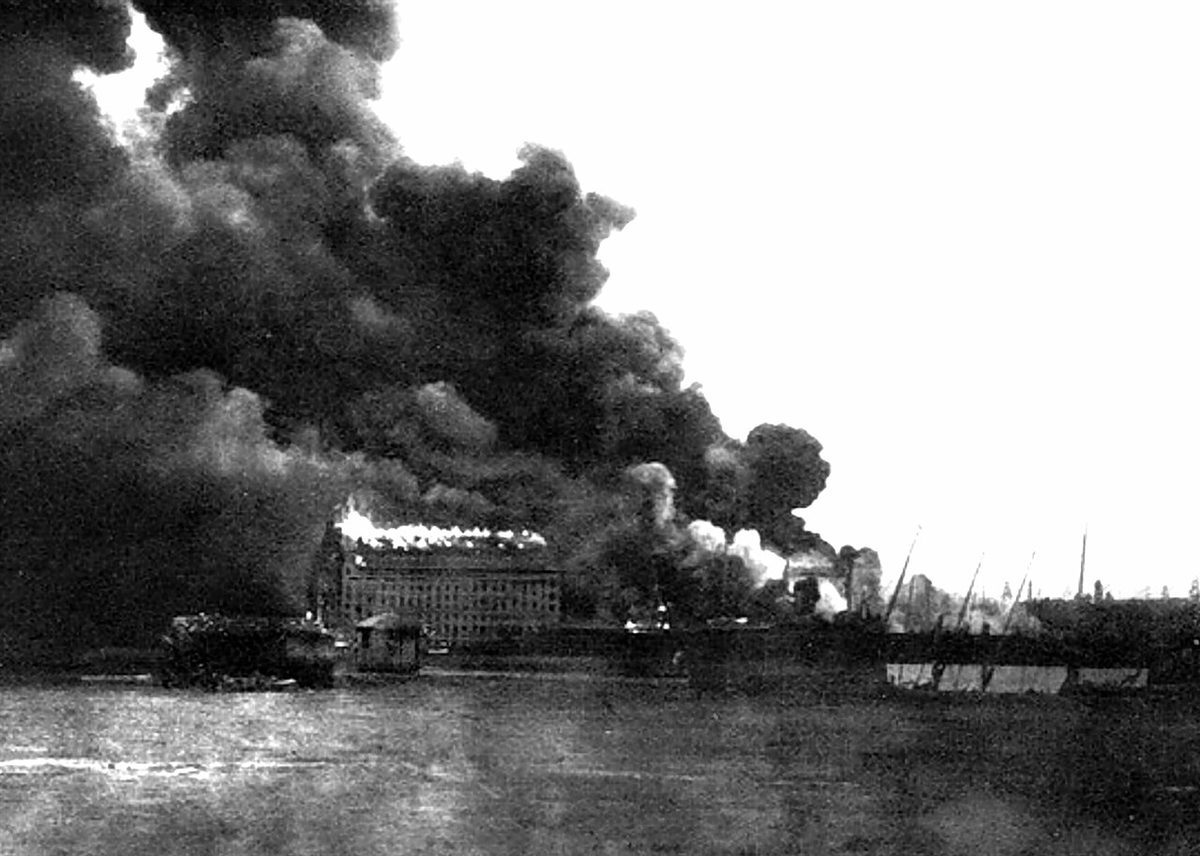1917'de Haydarpaşa'daki patlama ve yangın