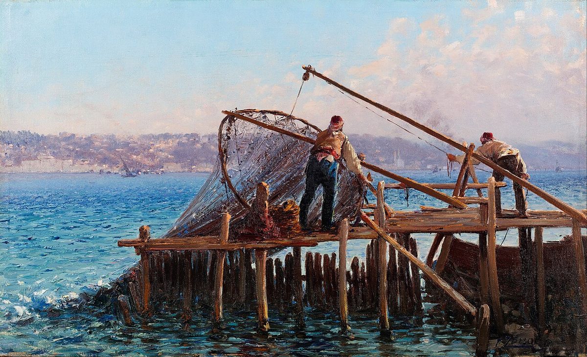 Zonaro'nun ağlarını çeken balıkçıları gösteren tablosu