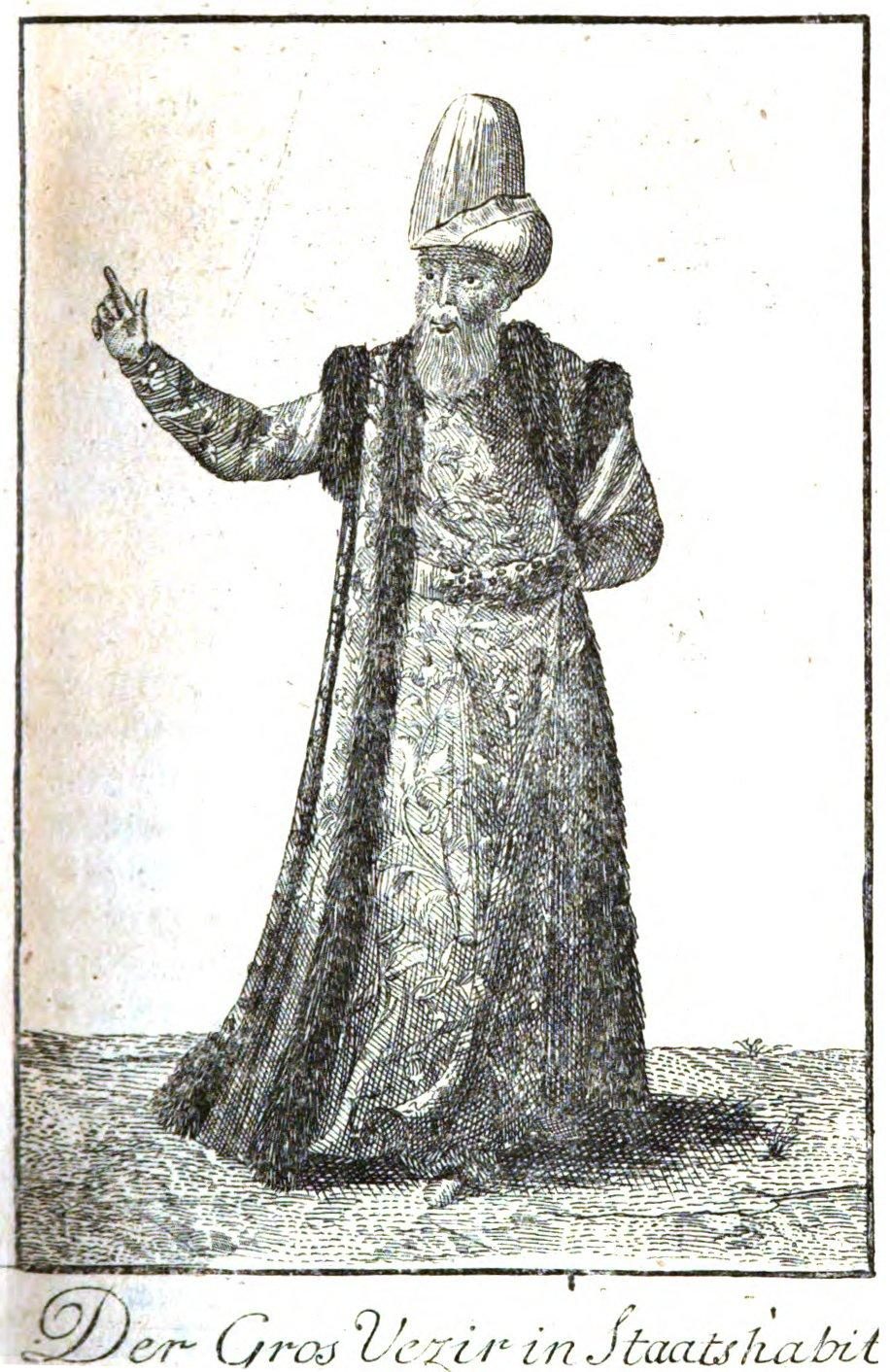 Resmî kıyafetiyle bir vezir