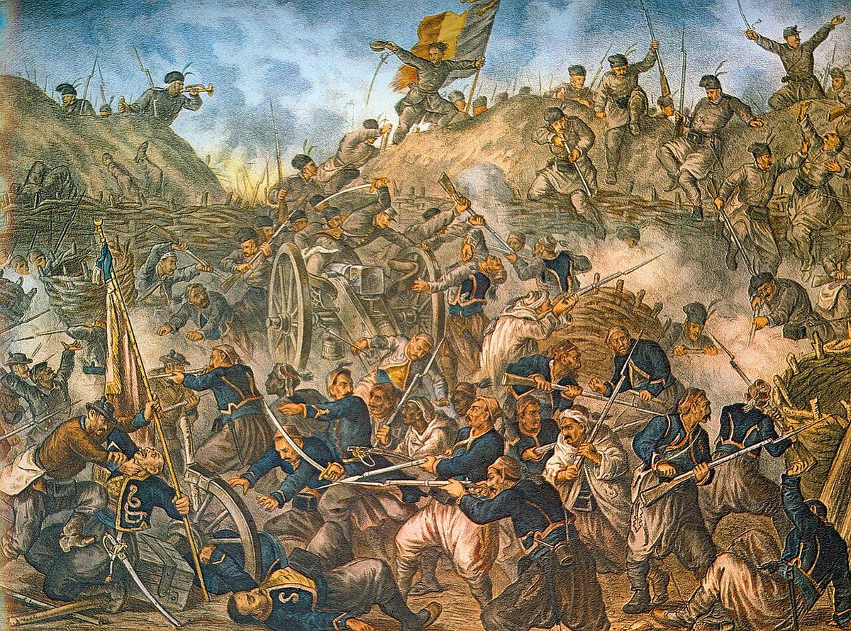 1877'de Plevne yakınlarındaki Grivitsa tabyasına yapılan saldırıyı gösteren tablo