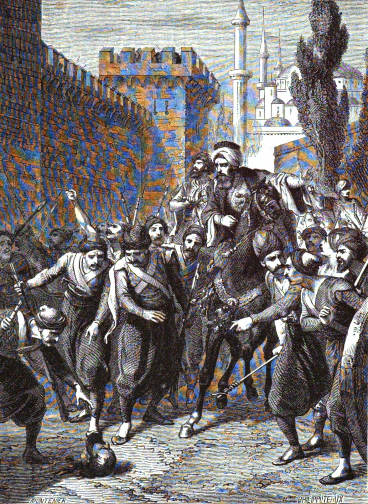 Alemdar'ın saraya girişini anlatan 1813 tarihli Avrupa gravürü