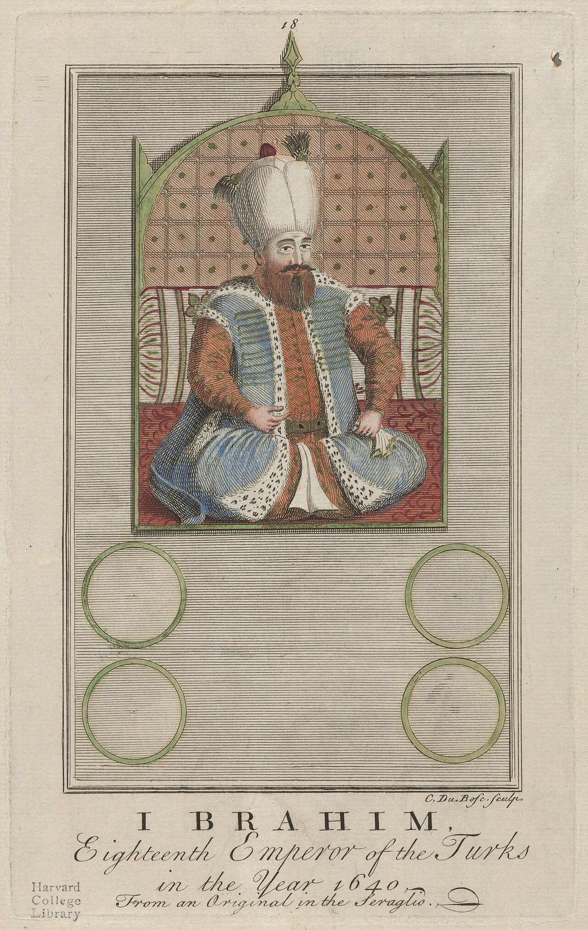 Claude du Bosc'un oyduğu Sultan İbrahim portresi