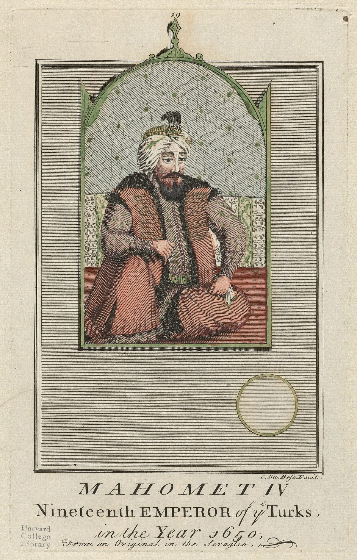 IV. Mehmed'i gösteren bir Avrupa gravürü