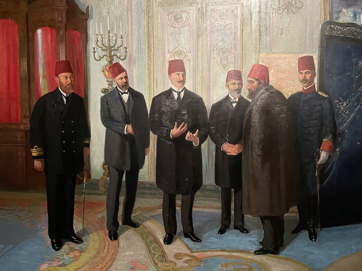 II. Abdülhamid'in tahttan indirilmesini konu alan bir görsel