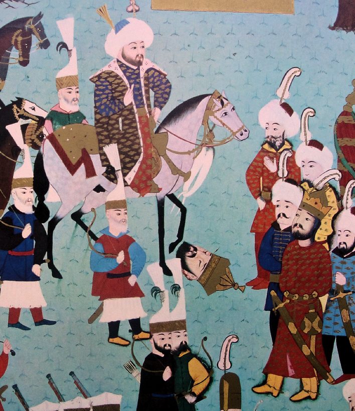 II. Mehmed ve Uzun Hasan'ın oğlu Uğurlu Mehmed'i gösteren minyatür