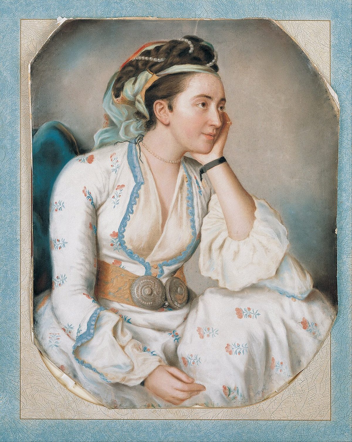 Liotard'ın Türk kıyafetli bir kadın portresi
