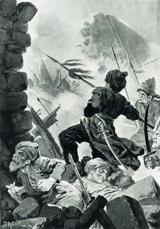 1638 Bağdat kuşatmasını canlandıran sonraki dönem resmi