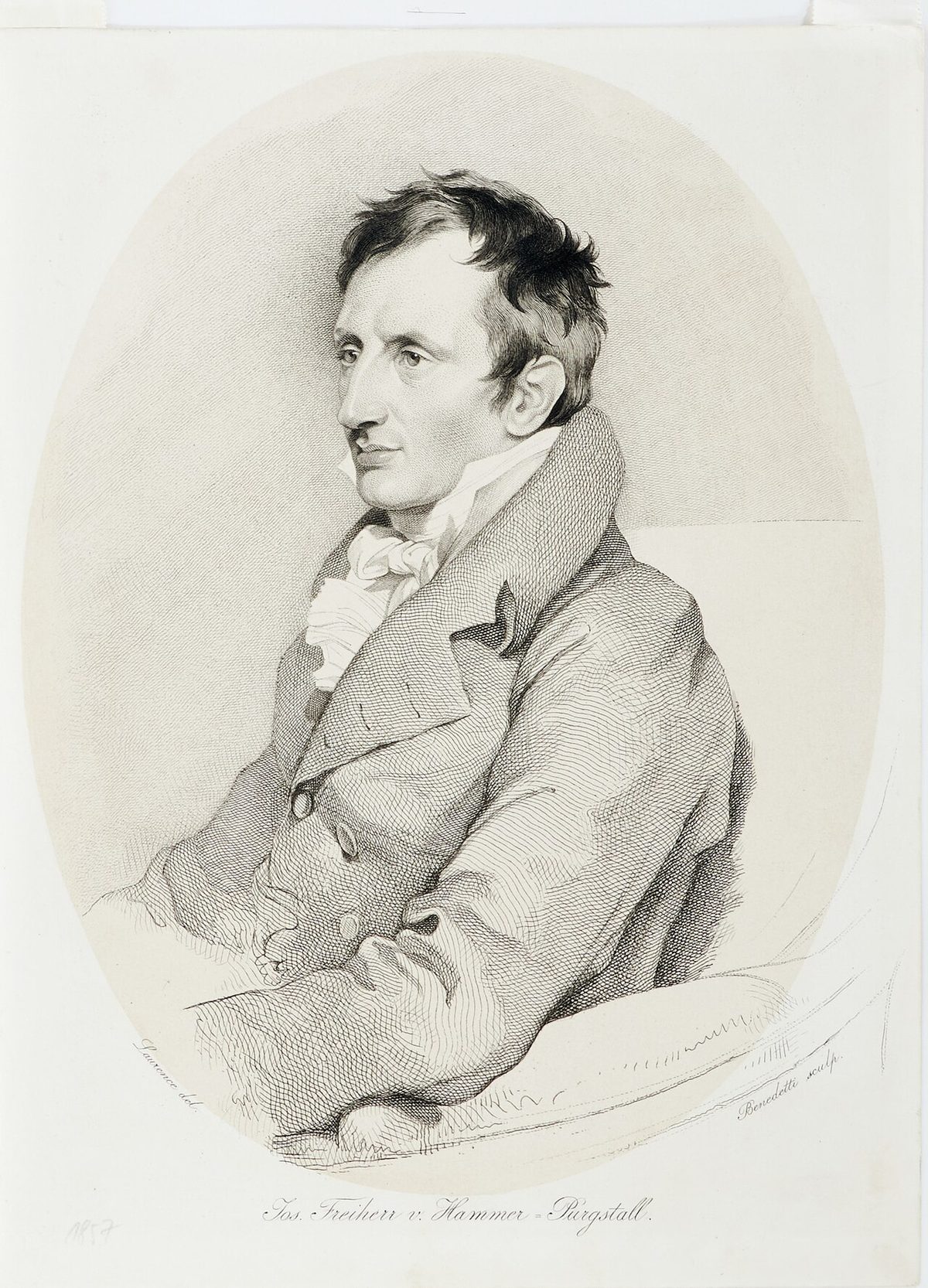 Osmanlı tarihçisi Joseph von Hammer-Purgstall'in portresi