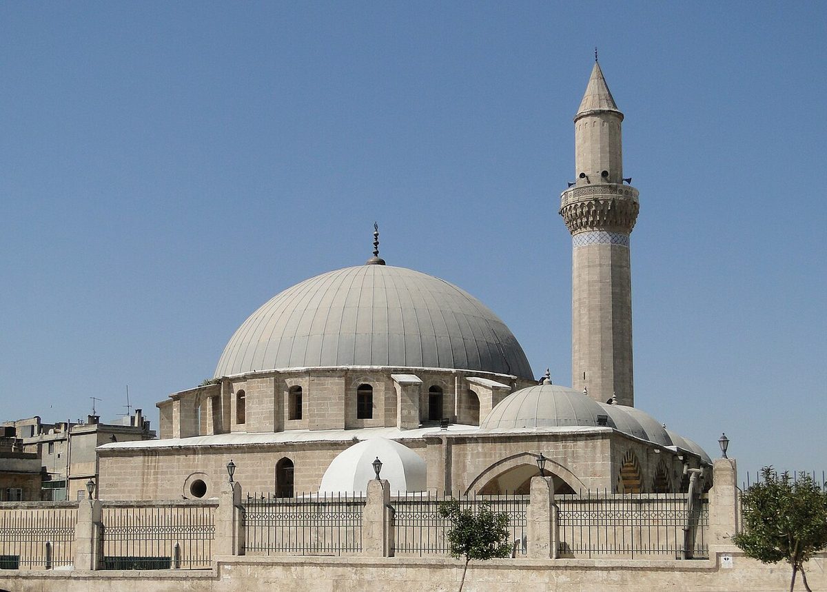Halep'teki Hüsreviye Camii'nin yıkılmadan önceki görünüşü