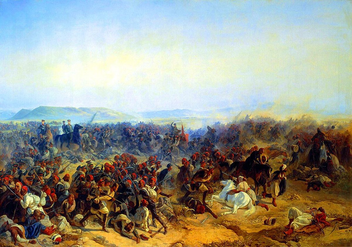 1854'teki Kürekdere Muharebesi'ni gösteren tablo