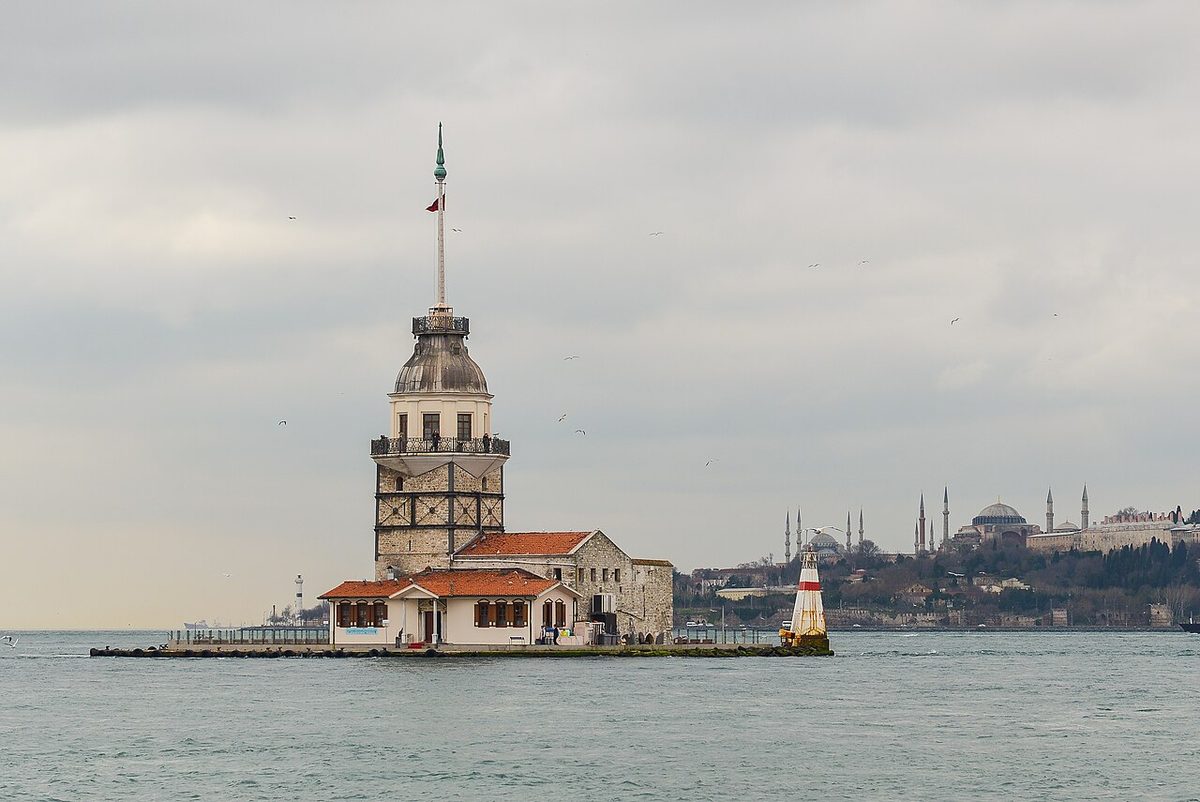 Şubat 2013'te Üsküdar açıklarındaki Kız Kulesi