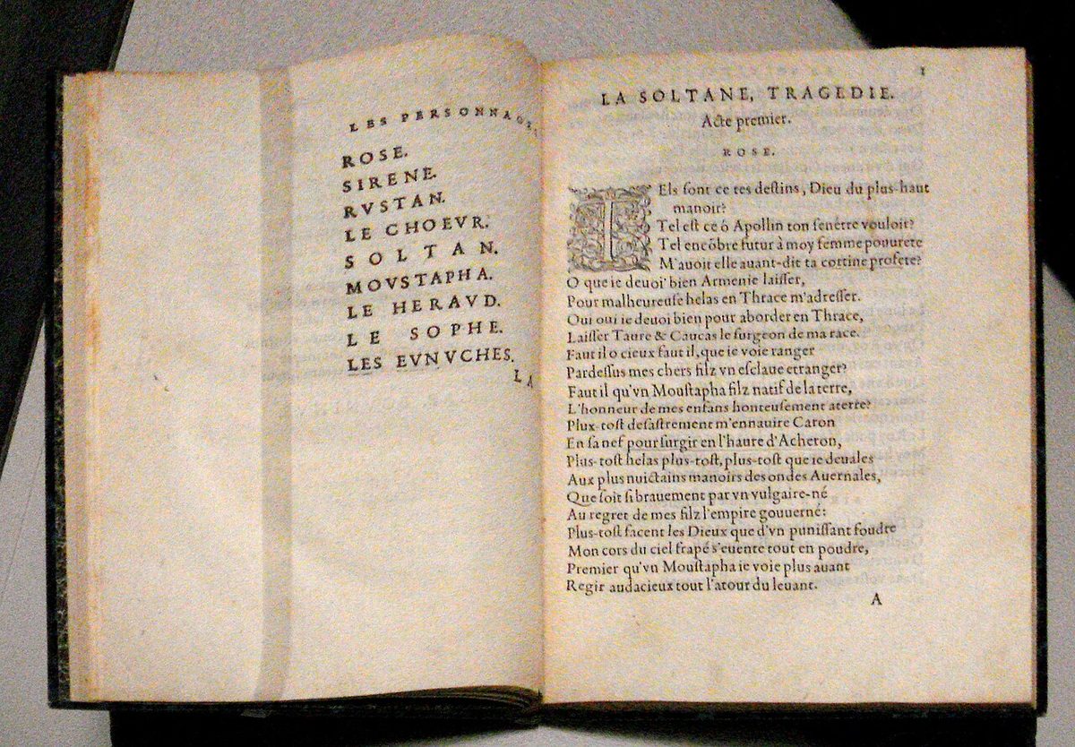 Gabriel Bounin'in 1561 tarihli La Soltane oyununun kapağı