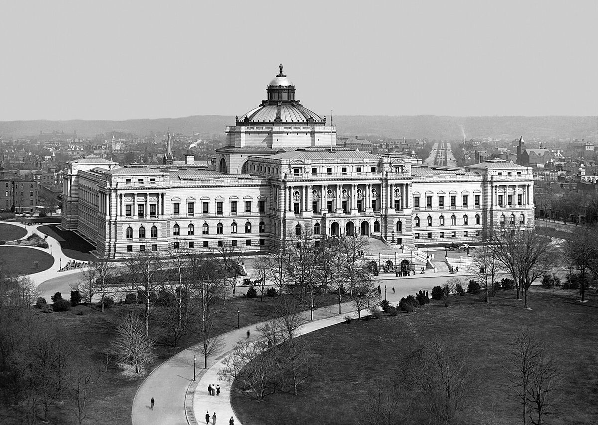 Washington'daki Library of Congress binası, 1902 dolayları