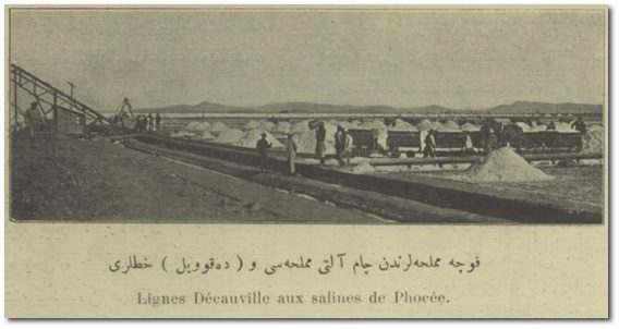Servet-i Fünun dergisinde 1910 yılında yayımlanan Foça tuzlası fotoğrafı