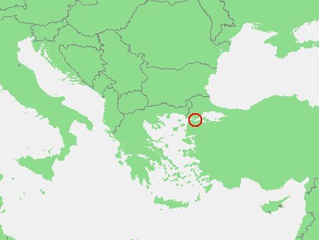 Çanakkale Boğazı'nın konumunu gösteren harita