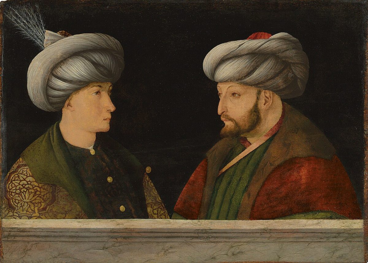 II. Mehmed'i genç bir devlet adamıyla gösteren on beşinci yüzyıl portresi