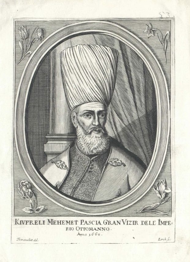 Sadrazam Köprülü Mehmed Paşa'yı gösteren bir tasvir