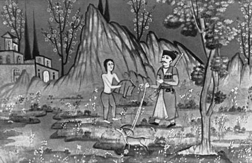 Fuzûlî'nin Leylâ vü Mecnûn'u için yapılmış bir minyatür