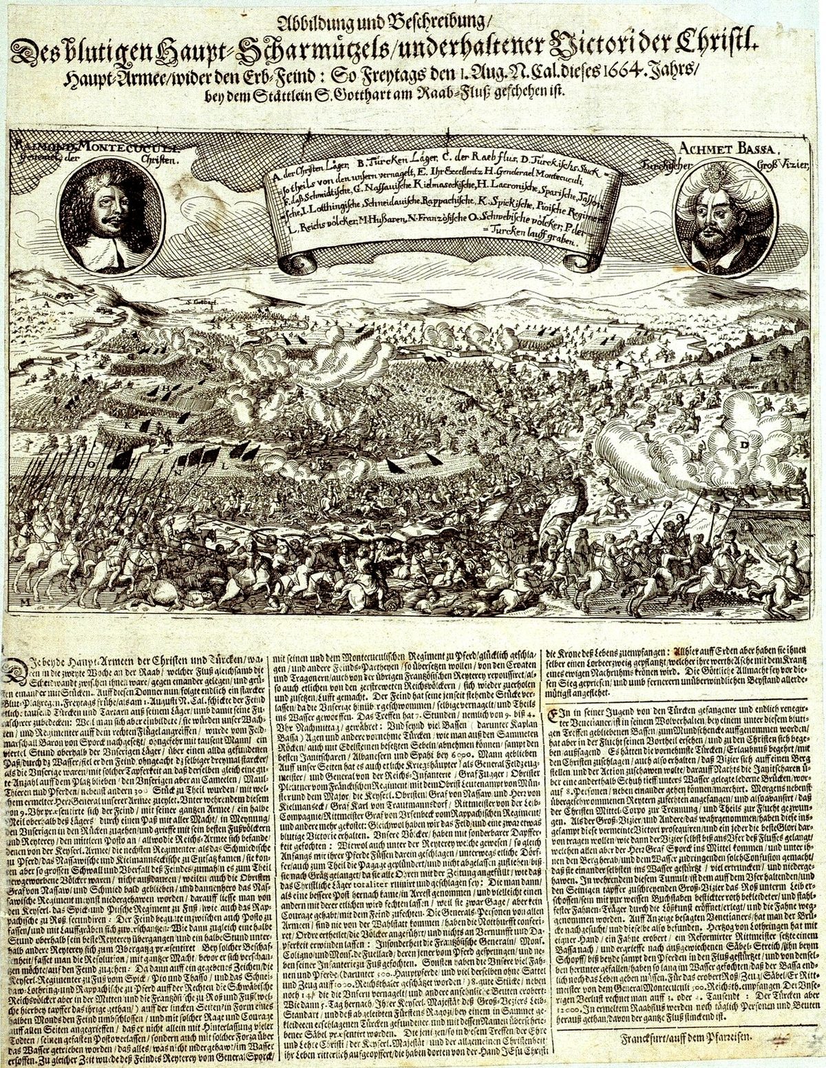 1664 Saint Gotthard (Mogersdorf) muharebesini gösteren tasvir