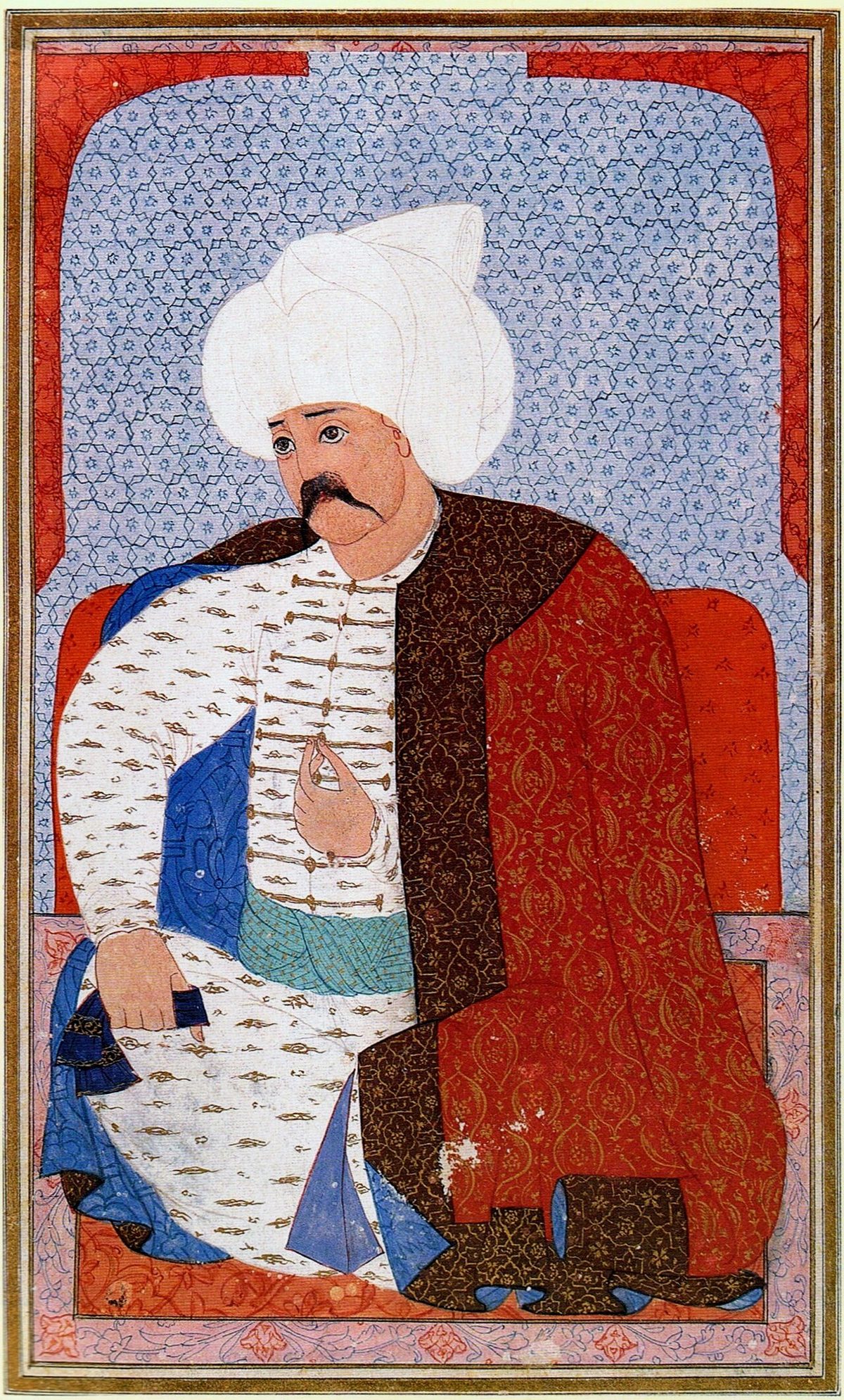 Yavuz Sultan Selim'i gösteren Osmanlı minyatürü