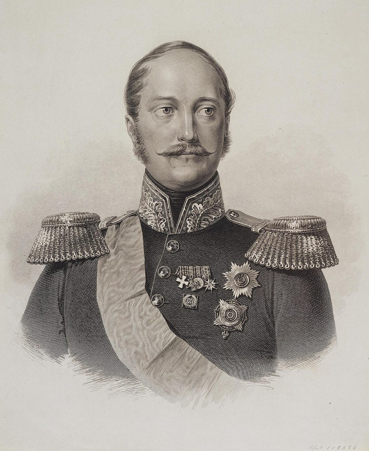 K. Y. Afanasyev'in 1852 tarihli I. Nikolay portresi