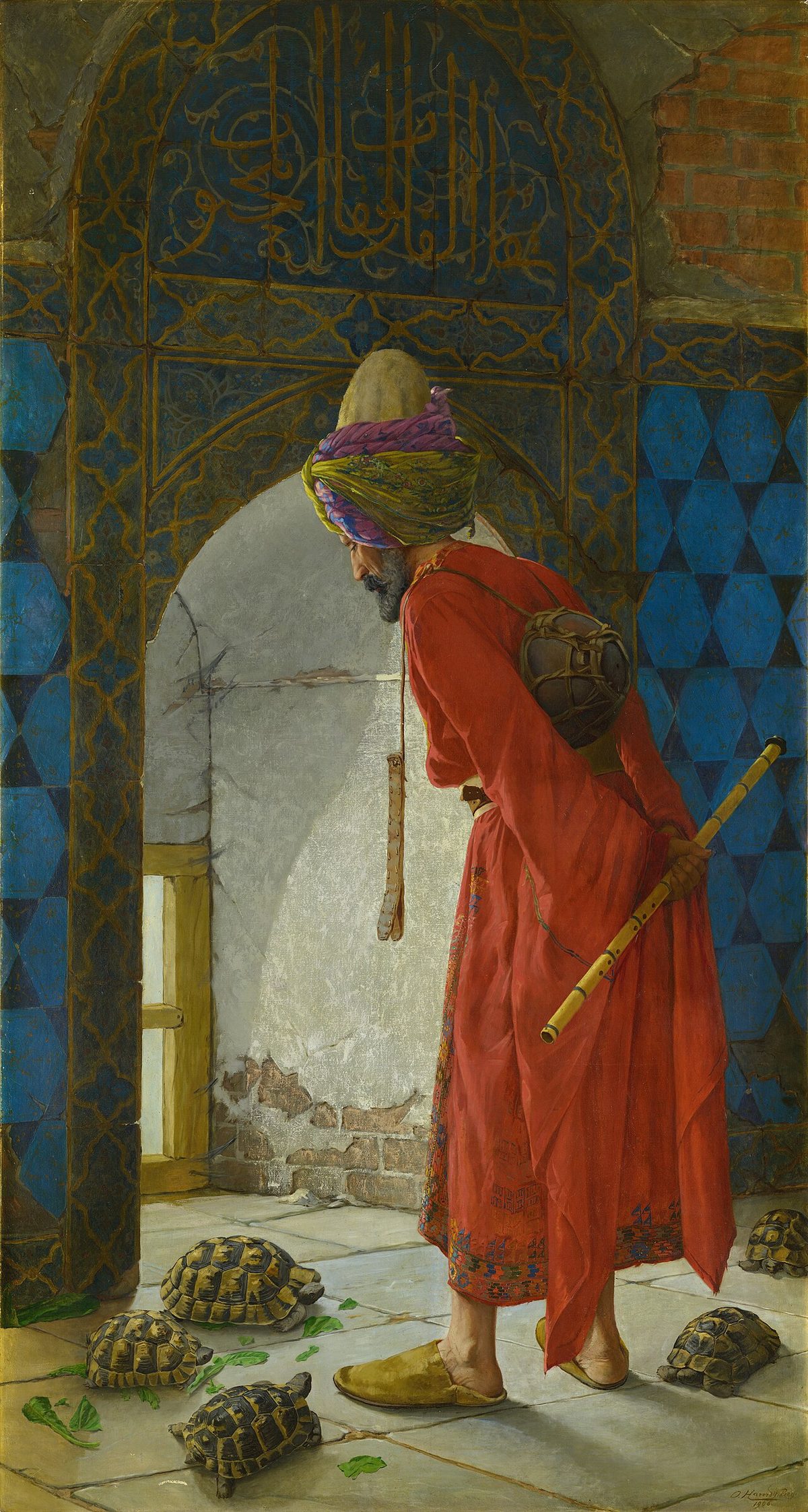 Osman Hamdi Bey'in Kaplumbağa Terbiyecisi tablosu