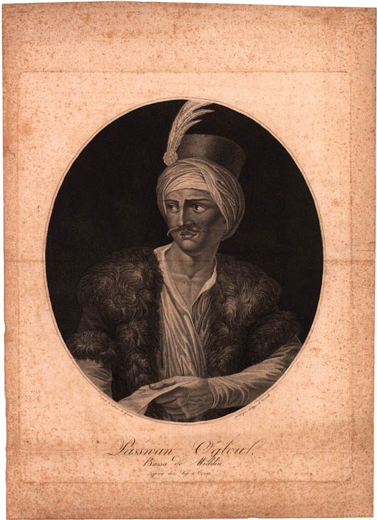 Vidin ayanı Pazvantoğlu Osman Paşa'yı gösteren tasvir