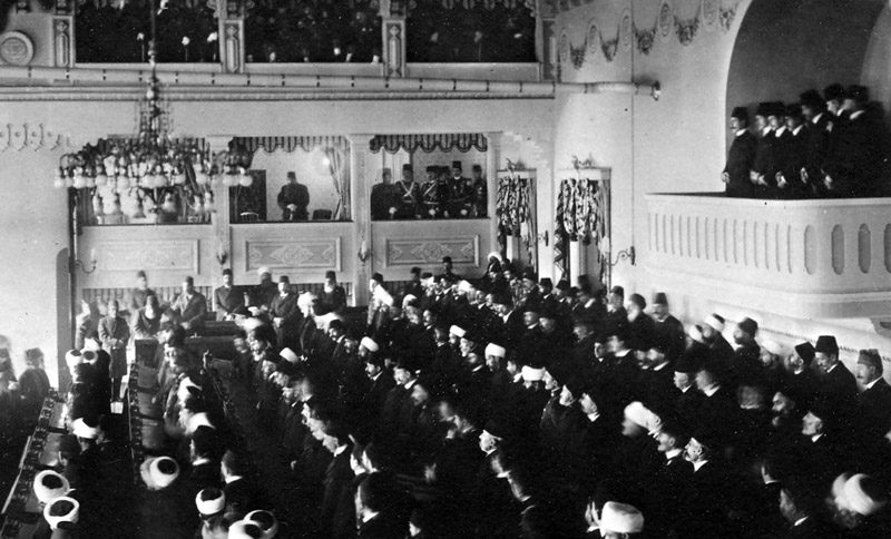 Aralık 1908'de yeniden toplanan Osmanlı meclisi