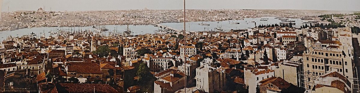 Yıldız Sarayı fotoğraf koleksiyonundan 1899 tarihli bir İstanbul panoraması
