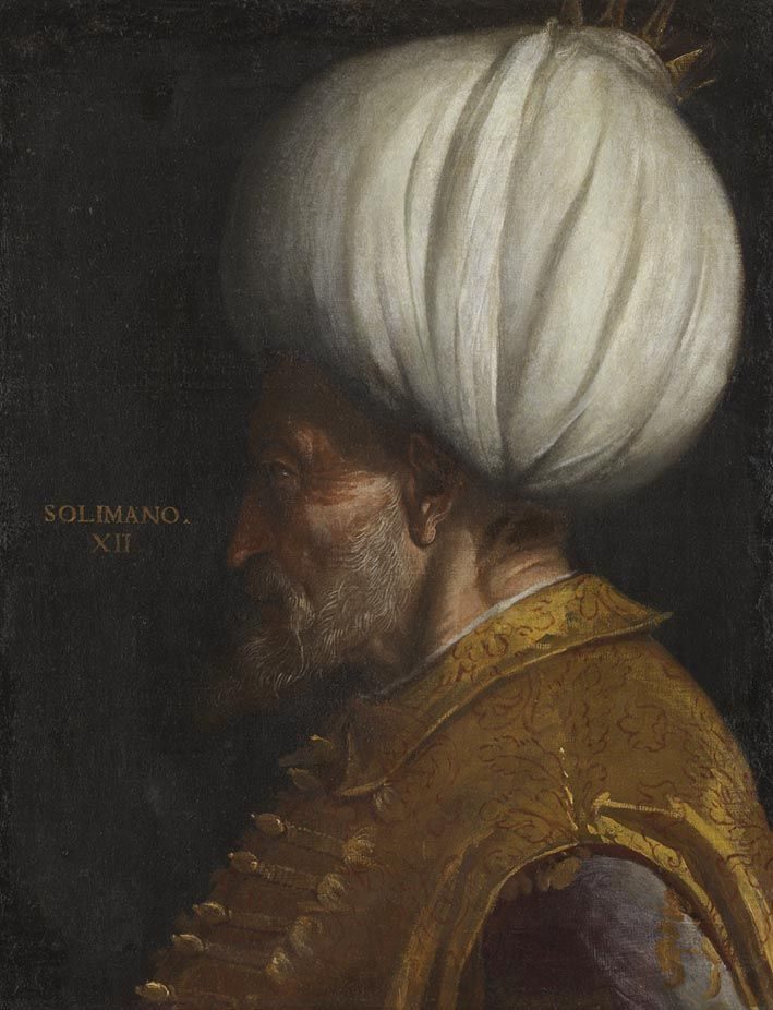 Bavyera Devlet Resim Koleksiyonları'ndaki Veronese atölyesine ait Sultan Süleyman portresi