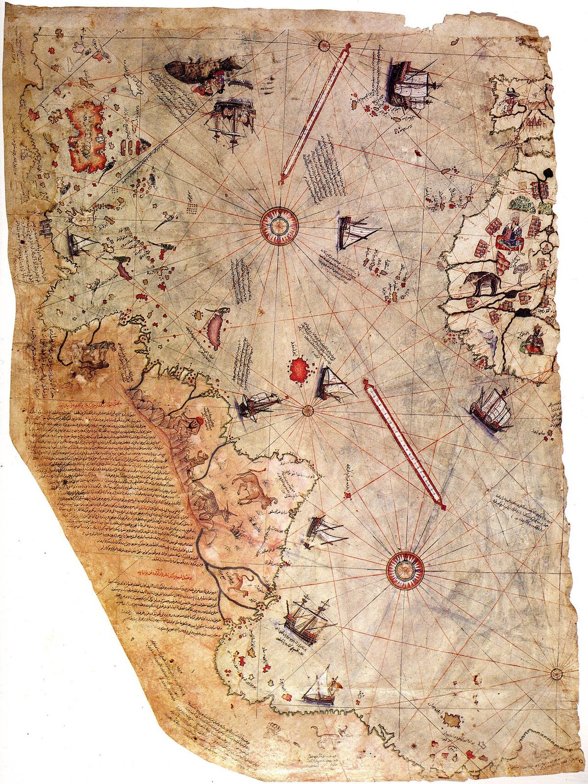Pîrî Reis'in 1513 tarihli dünya haritasının günümüze ulaşan parçası