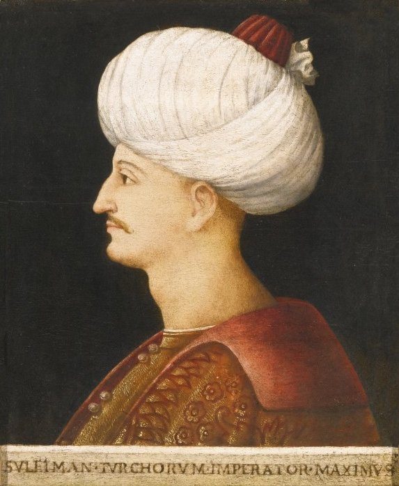 Genç Kanuni Sultan Süleyman'ın yaklaşık 1520 tarihli bir portresi