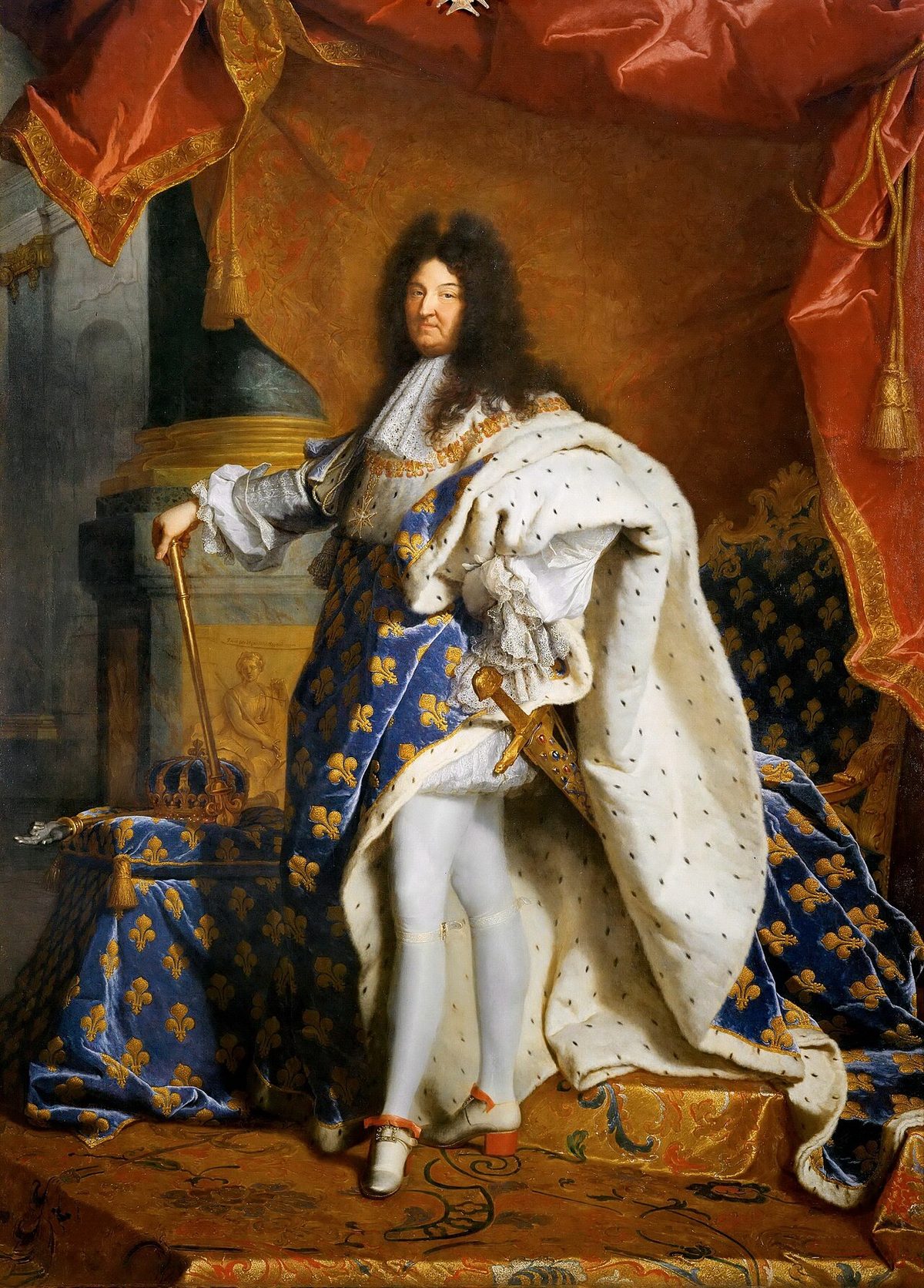 Hyacinthe Rigaud'nun yaptığı XIV. Louis portresi; Louvre Müzesi
