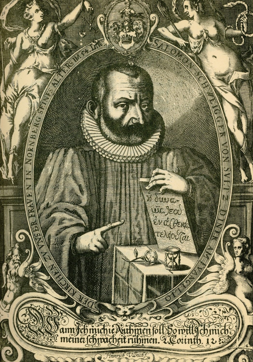 Schweigger'in 1608 tarihli kitabındaki yazar portresi