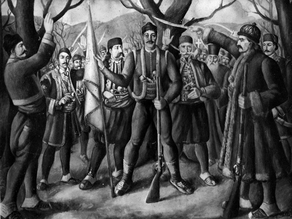 Birinci Sırp Ayaklanması'nın önderlerini bir arada gösteren tablo