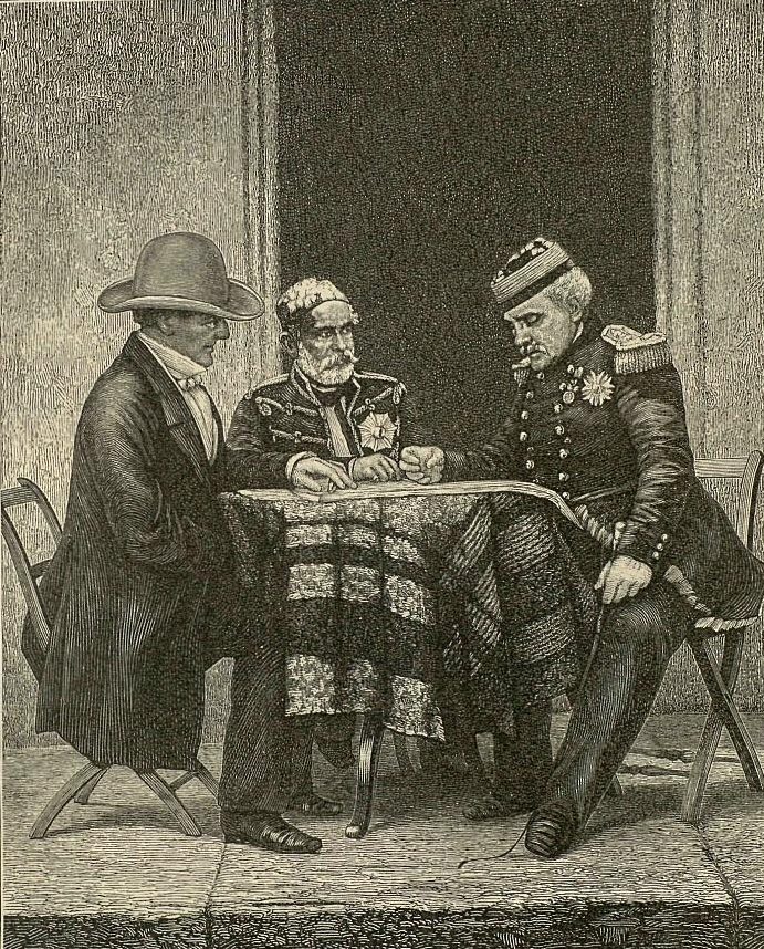 Lord Raglan, Ömer Paşa ve Pélissier'nin birlikte görüldüğü fotoğraf