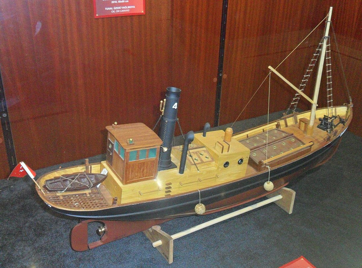 Mersin Deniz Müzesi'ndeki Rüsumat No. 4 gemisinin modeli