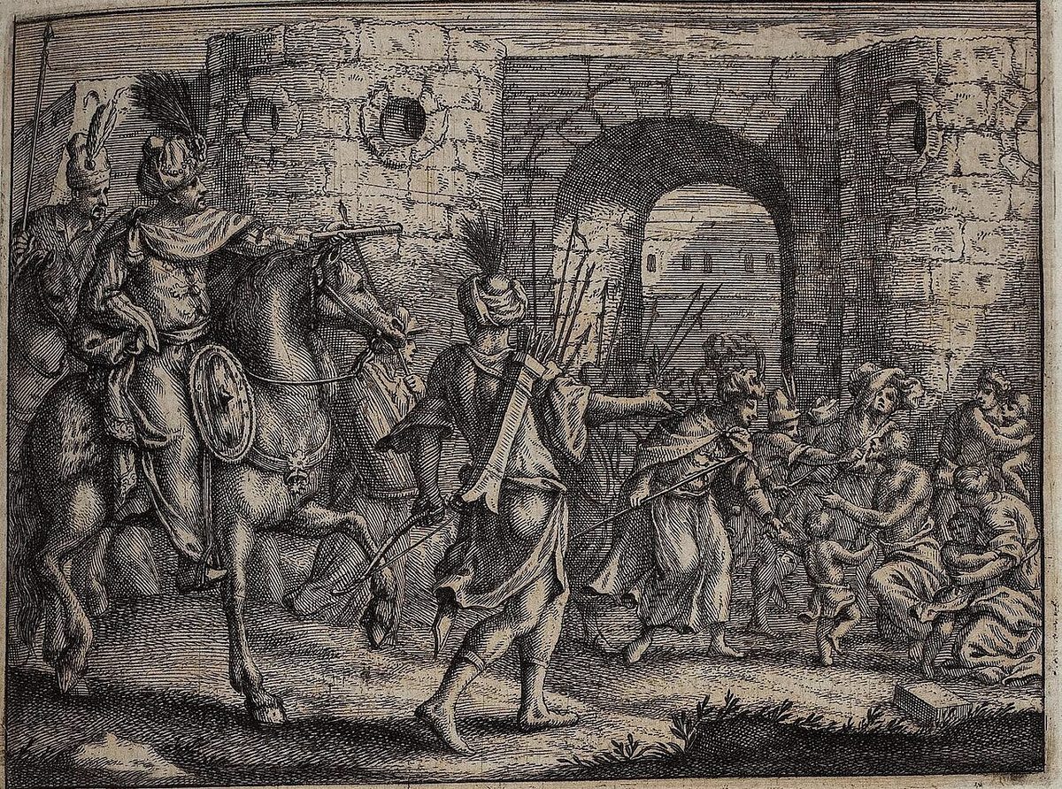 Rycaut'un 1694 baskılı eserinde Bursa'nın alınışını gösteren gravür